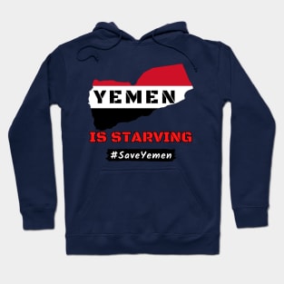 Yemen is starving - Yemen map and flag colors Hoodie